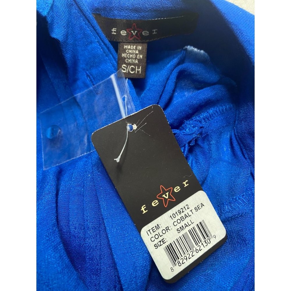 New with Tags Fever Ladies Sleeveless Tunic Top Layered Size Small Cobalt Blue - Picture 9 of 10